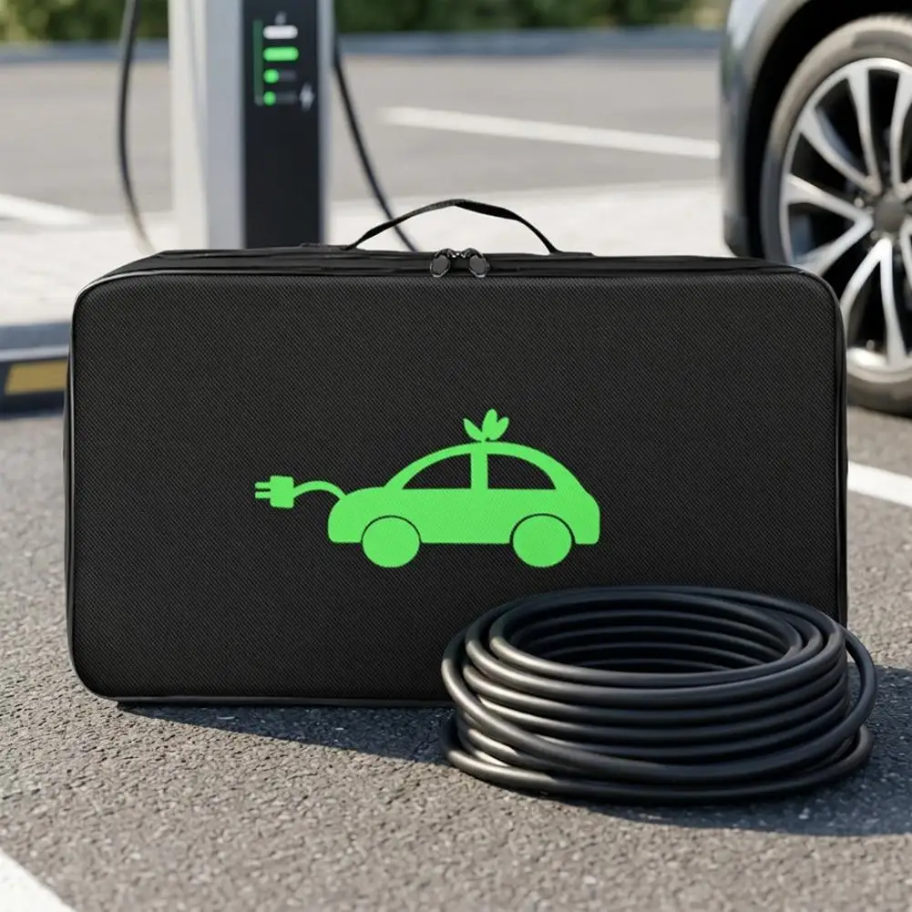 Cable Organizer Bag - กระเป๋าเก็บสายจัมเปอร์แบตเตอรี่รถยนต์ไฟฟ้า อุปกรณ์จัดเก็บสายชาร์จและสายไฟสำหรับรถยนต์ไฟฟ้า