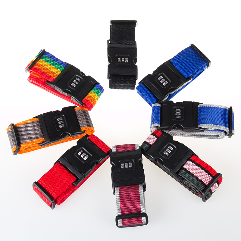 High Tech Office Accessories - คุณภาพสูง2M Rainbow รหัสผ่านล็อคบรรจุกระเป๋าเดินทางกระเป๋ากระเป๋าเดินทาง3หลักรหัสผ่านสายคล้องคอสัมภาระเข็มขัด