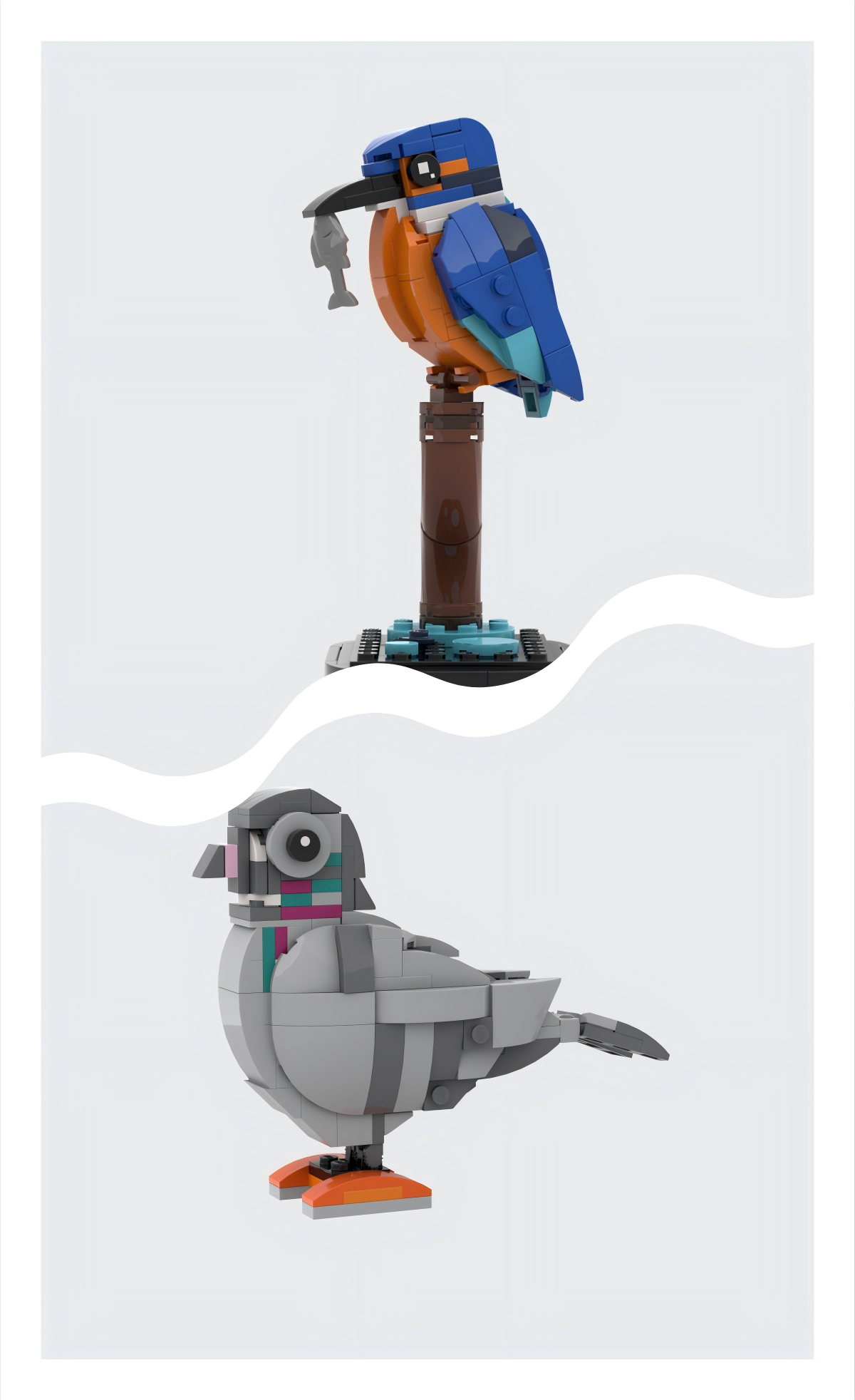 Tech Diving Accessories - จุด MOC-173337Animal Bird ไก่ฟ้า Kingfisher ดําน้ํา