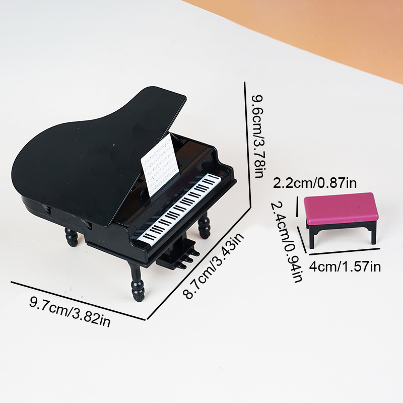 1:12 ตุ๊กตาเปียโนจิ๋วพร้อมเก้า - Tech Home Accessories บทวิจารณ์และราคา