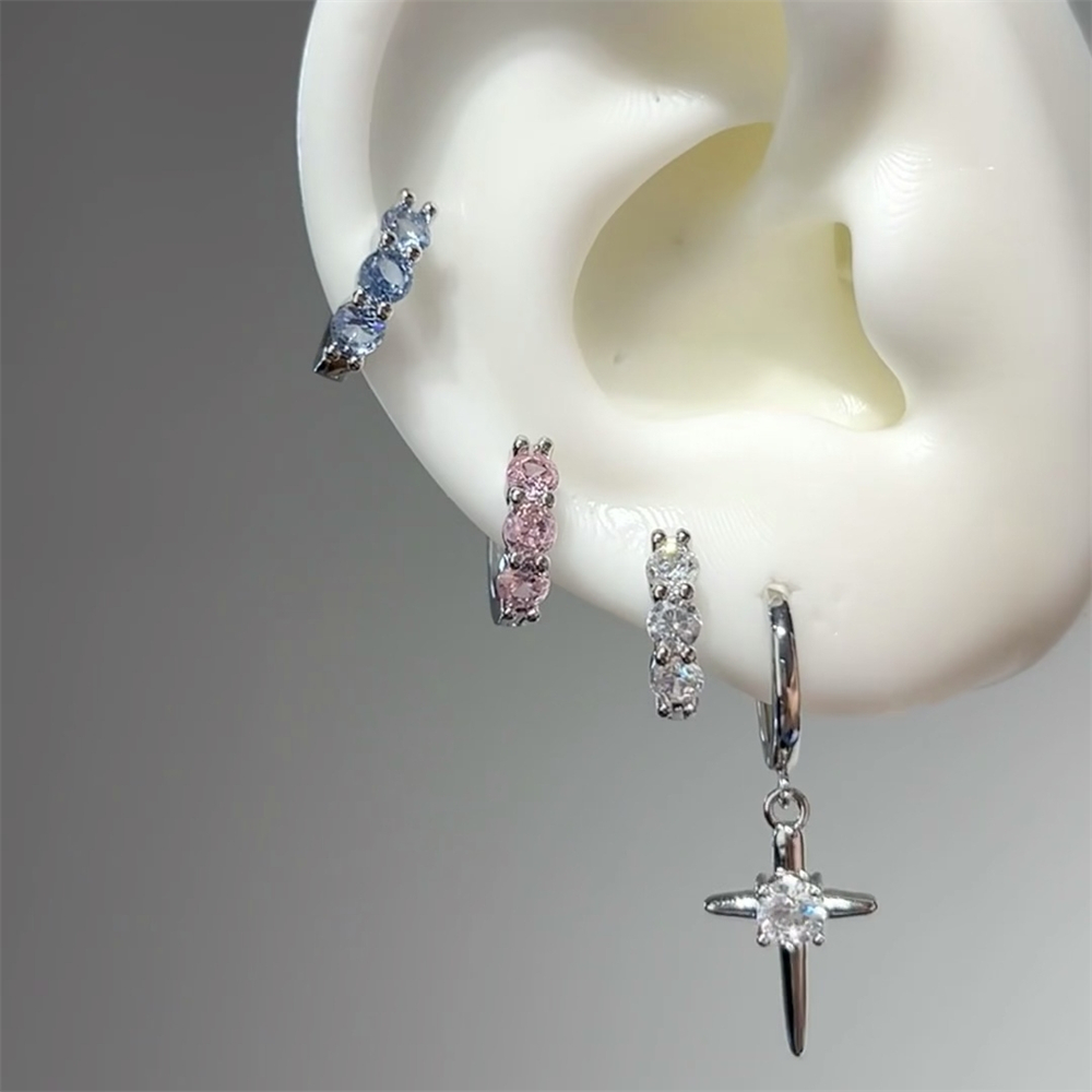 1 Pcs Bling Zircon CROSS DROP  - Y2K Tech Accessories บทวิจารณ์และราคา