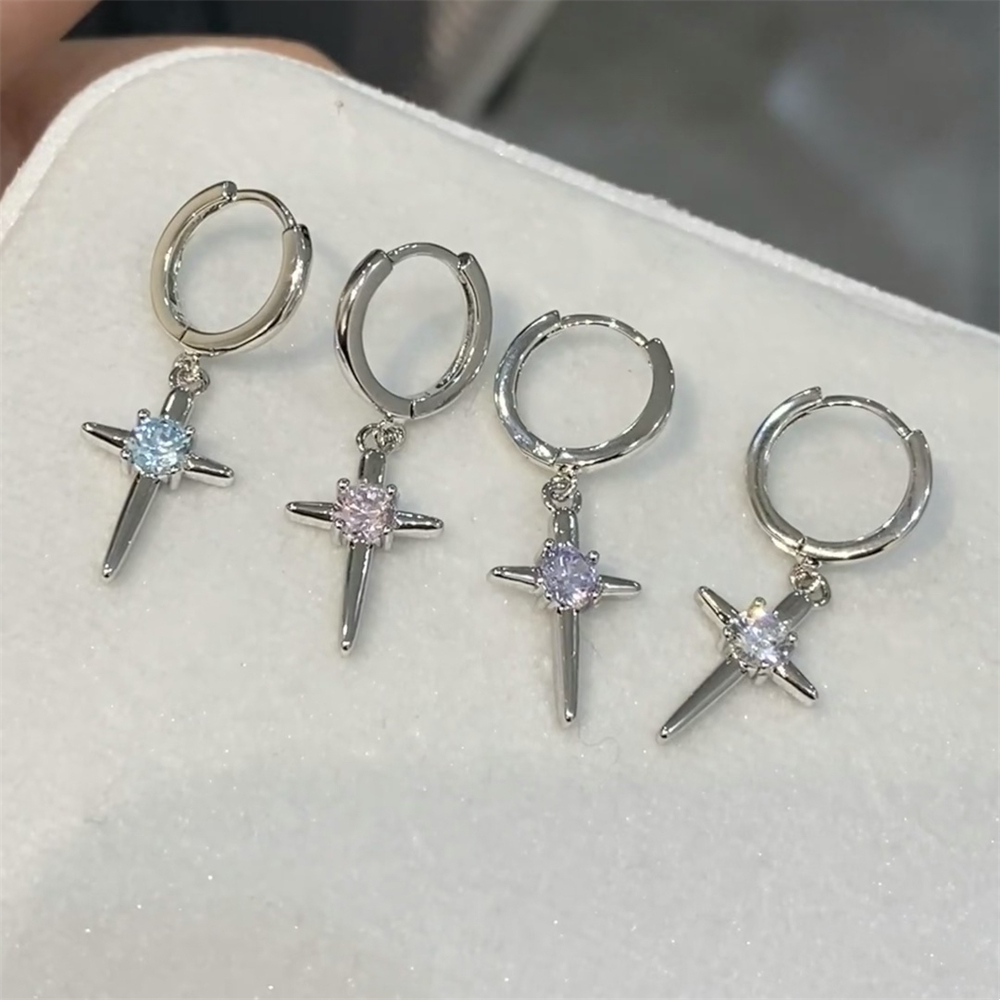 1 Pcs Bling Zircon CROSS DROP  - Y2K Tech Accessories บทวิจารณ์และราคา