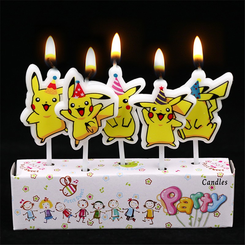 5 ชิ้น/ล็อต Pokemon เค้กวันเกิ - Tech Home Accessories บทวิจารณ์และราคา