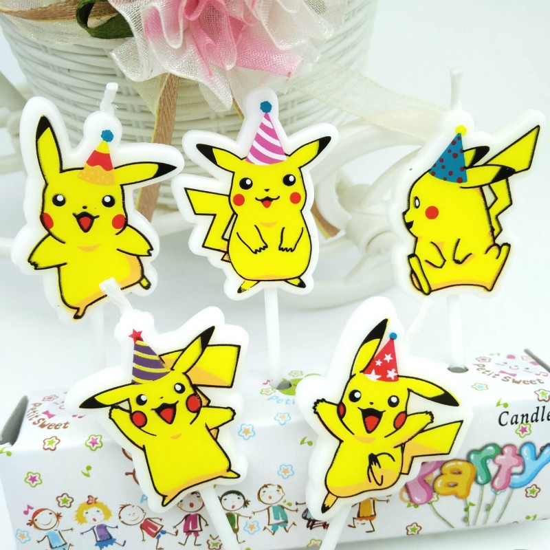 5 ชิ้น/ล็อต Pokemon เค้กวันเกิ - Tech Home Accessories บทวิจารณ์และราคา