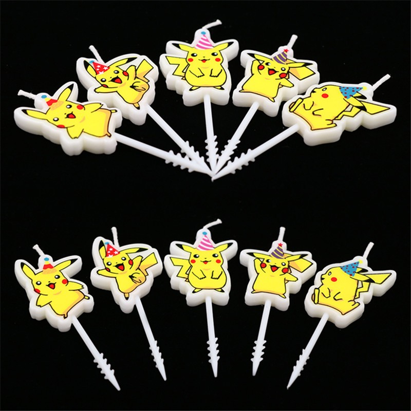 5 ชิ้น/ล็อต Pokemon เค้กวันเกิ - Tech Home Accessories บทวิจารณ์และราคา